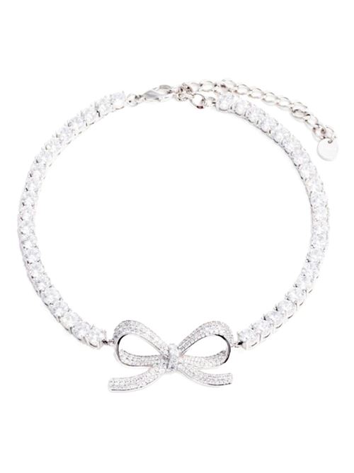 Tennis choker with bow SELF PORTRAIT | RS25627NSILVER